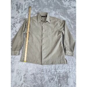 Marquis‎ Men's Long Sleeve Casual Button Down Shirt - Relaxed Fit, Khaki Large